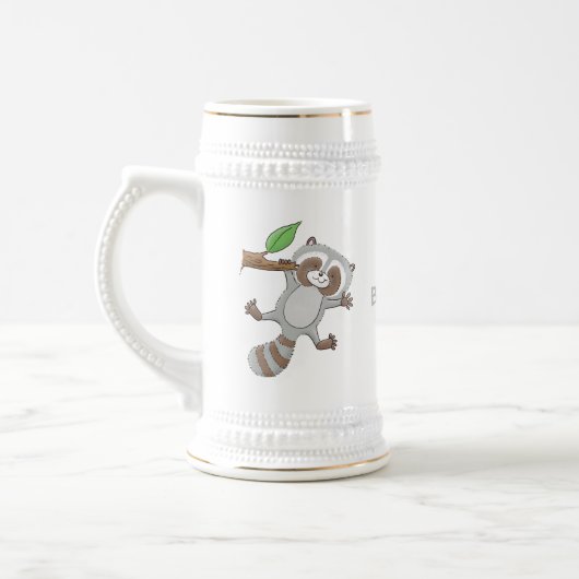 Niedliche Baby-Cartoon-Illustration Bierglas (Links)