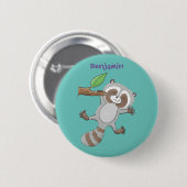 Niedliche Baby-Cartoon-Illustration Button (Vorne & Hinten)