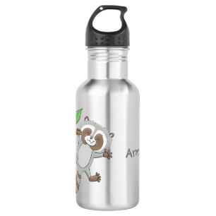 Niedliche Baby-Cartoon-Illustration Edelstahlflasche