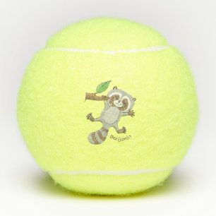 Niedliche Baby-Cartoon-Illustration Tennisbälle