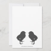 Niedliche Baby Chicks Twins Kinderdusche per Mail Einladung (Rückseite)