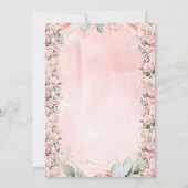 Niedliche Baby Deer Rose Border Baby Shooter Einladung (Rückseite)