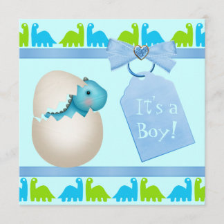 Niedliche Baby-Dinosaurier-Babydusche Einladung