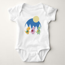 Niedliche Baby Dinosaurier mit Backpacks T - Shirt