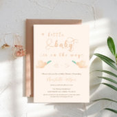 Niedliche Baby Dove Baby Dusche Einladung