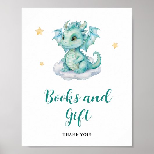Niedliche Baby Dragon Books und Geschenke Poster (Vorne)