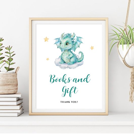 Niedliche Baby Dragon Books und Geschenke Poster