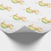*~* Niedliche Baby Dragon Dinosaurier Geschenkpapier (Ecke)