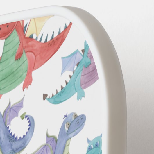 Niedliche Baby Dragons farbenfrohe Funny Family Pickleball Schläger (Linke Seite)