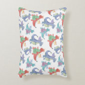 Niedliche Baby Dragons Happy Dancing Funny Cartoon Dekokissen (Vorderseite(Vertikal))