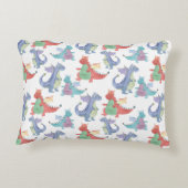 Niedliche Baby Dragons Happy Dancing Funny Cartoon Dekokissen (Rückseite)