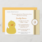 Niedliche Baby Duck Baby Dusche Einladung (Vorne/Hinten)