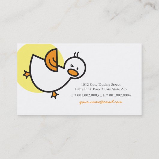 Niedliche Baby Duckies & Pastel Dots Visitenkarte (Rückseite)