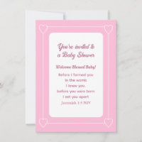 Niedliche Baby Dusche Bibel Verse Light Pink Einfa