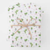 Niedliche Baby Dusche Cacti Party Muster Geschenkpapier Set (Beispiel)
