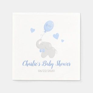 Niedliche Baby-Dusche Elephant Ballon Papier Napki Serviette
