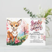 Niedliche Baby-Dusche für Hirsche Einladung (Stehend Vorderseite)