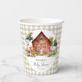 Niedliche Baby-Dusche für Zuchttiere Pappbecher (Rückseite)