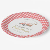 Niedliche Baby-Dusche von Zuchttieren Barnyard Pappteller (Schrägansicht)