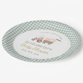 Niedliche Baby-Dusche von Zuchttieren Barnyard Pappteller (Schrägansicht)