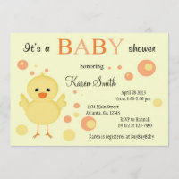 Niedliche Baby-Duschen-Einladungen - Küken