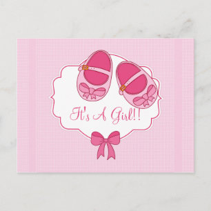 Niedliche Baby-Duschen-Einladungs-Postkarte "Marys Einladungspostkarte