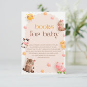 Niedliche Baby-Duschkabinen für Landtiere Begleitkarte (Stehend Vorderseite)