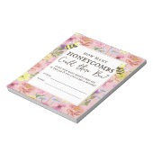 Niedliche Baby Duwer Honeycombs Guessing Game Notizblock (Rotiert)