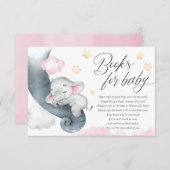 Niedliche Baby Elefant Girl Duschbücher für Babys Begleitkarte (Vorne/Hinten)