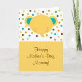 Niedliche Baby Elephant Happy Mother Day Card Karte (Vorderseite)