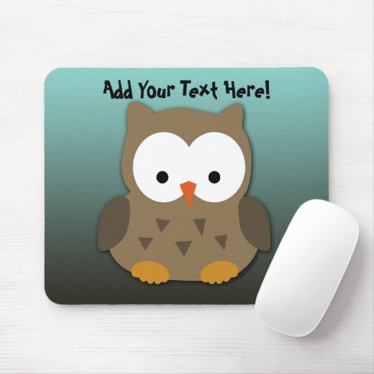 Niedliche Baby-Eule personalisiert Mousepad (Mit Mouse)