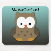 Niedliche Baby-Eule personalisiert Mousepad (Vorne)