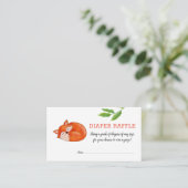 Niedliche Baby Fox-Blätter | Windelrumpf | Babydus Begleitkarte (Stehend Vorderseite)