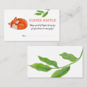 Niedliche Baby Fox-Blätter | Windelrumpf | Babydus Begleitkarte (Vorne/Hinten)