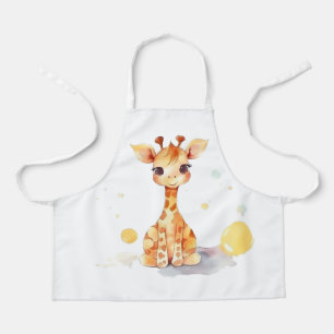 Niedliche Baby Giraffe All-over Print-Schürze Schürze