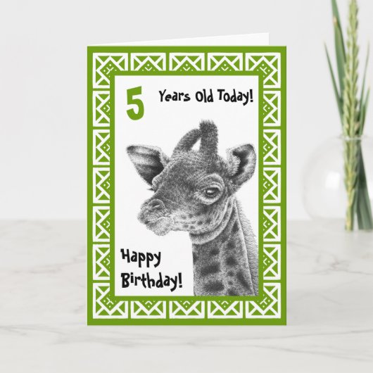 Niedliche Baby Giraffe Kindergeburtstag Card Karte (Vorderseite)