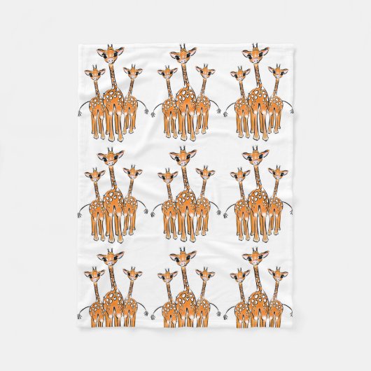 Niedliche Baby-Giraffen, Safaritiere Fleece Blanke (Vorderseite)