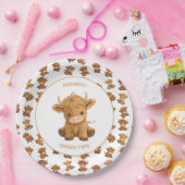 Niedliche Baby Highland Kuh Paper Teller (Party)