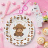 Niedliche Baby Highland Kuh Paper Teller (Party)