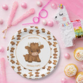 Niedliche Baby Highland Kuh Paper Teller (Party)