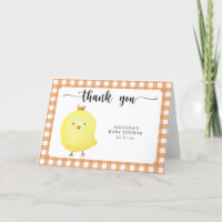 Niedliche Baby-Huhn-Babydusche Danke