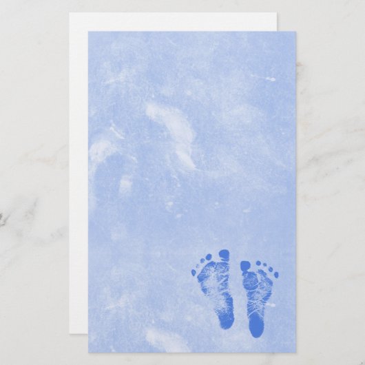 Niedliche Baby-Jungen-Abdrücke Briefpapier (Vorne/Hinten)