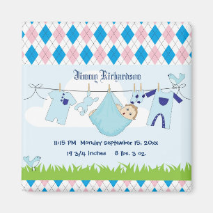 Niedliche Baby-Jungen-Kleidungs-Linie Magnet