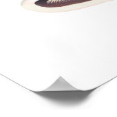 Niedliche Baby-Katze mit Kopfhörern Poster (Ecke)