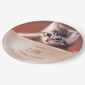 Niedliche Baby-Katze | Teller für benutzerdefinier (Schrägansicht)