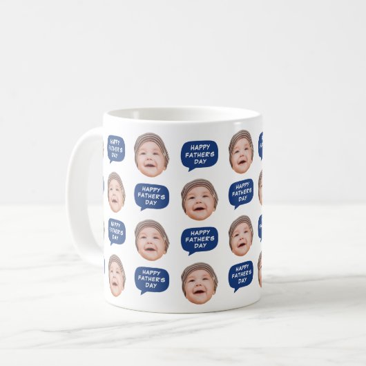 Niedliche Baby-Kinder sehen sich Foto für Vater Kaffeetasse (Vorderseite Links)