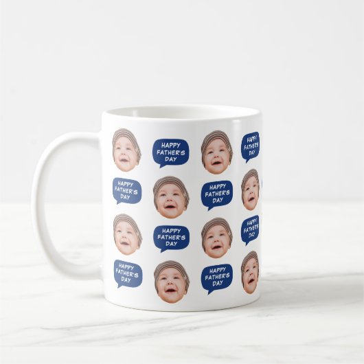 Niedliche Baby-Kinder sehen sich Foto für Vater Kaffeetasse (Links)
