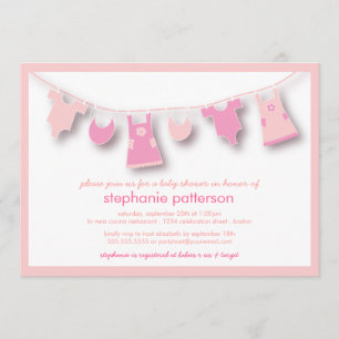 Niedliche Baby-Kleidung auf der Linie für Girl-Bab Einladung