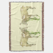 Niedliche Baby-Lambs auf der Gelben Keule Decke (Vorderseite Vertikal)