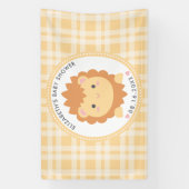Niedliche Baby Lion Cub Gender Neutral Baby Dusche Banner (Vertikal)